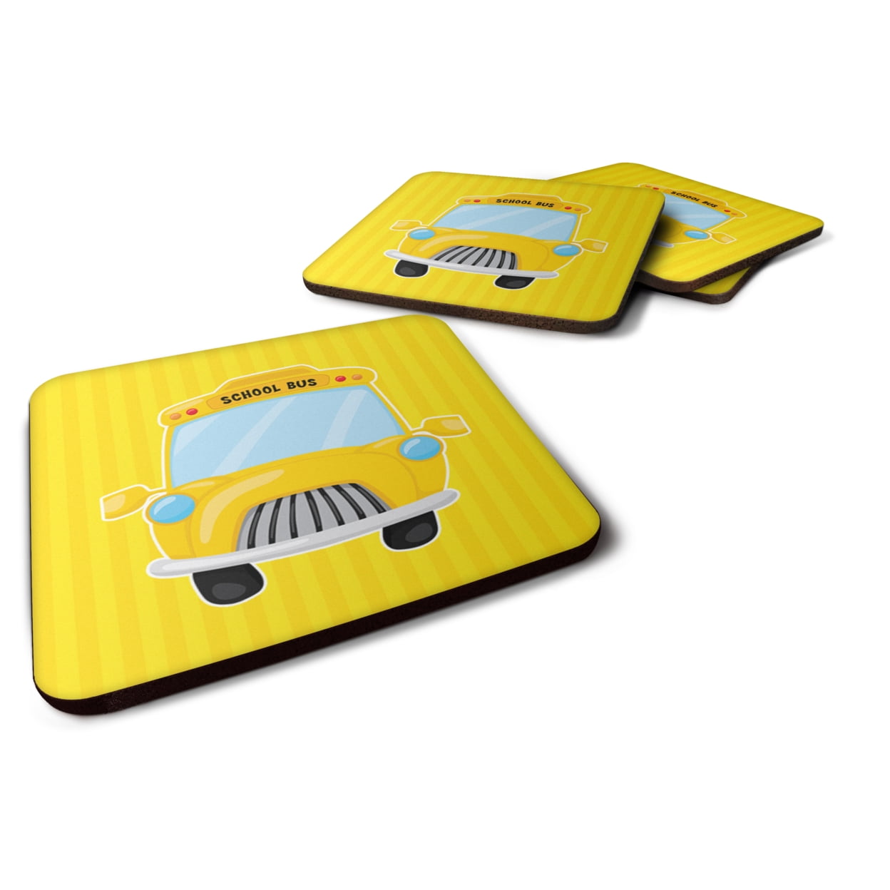 School Bus Foam Coasters - Set of 4