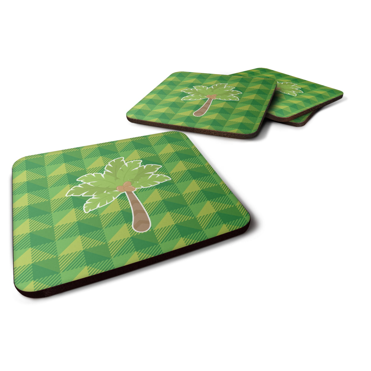 Palm Tree Foam Coasters - Set of 4