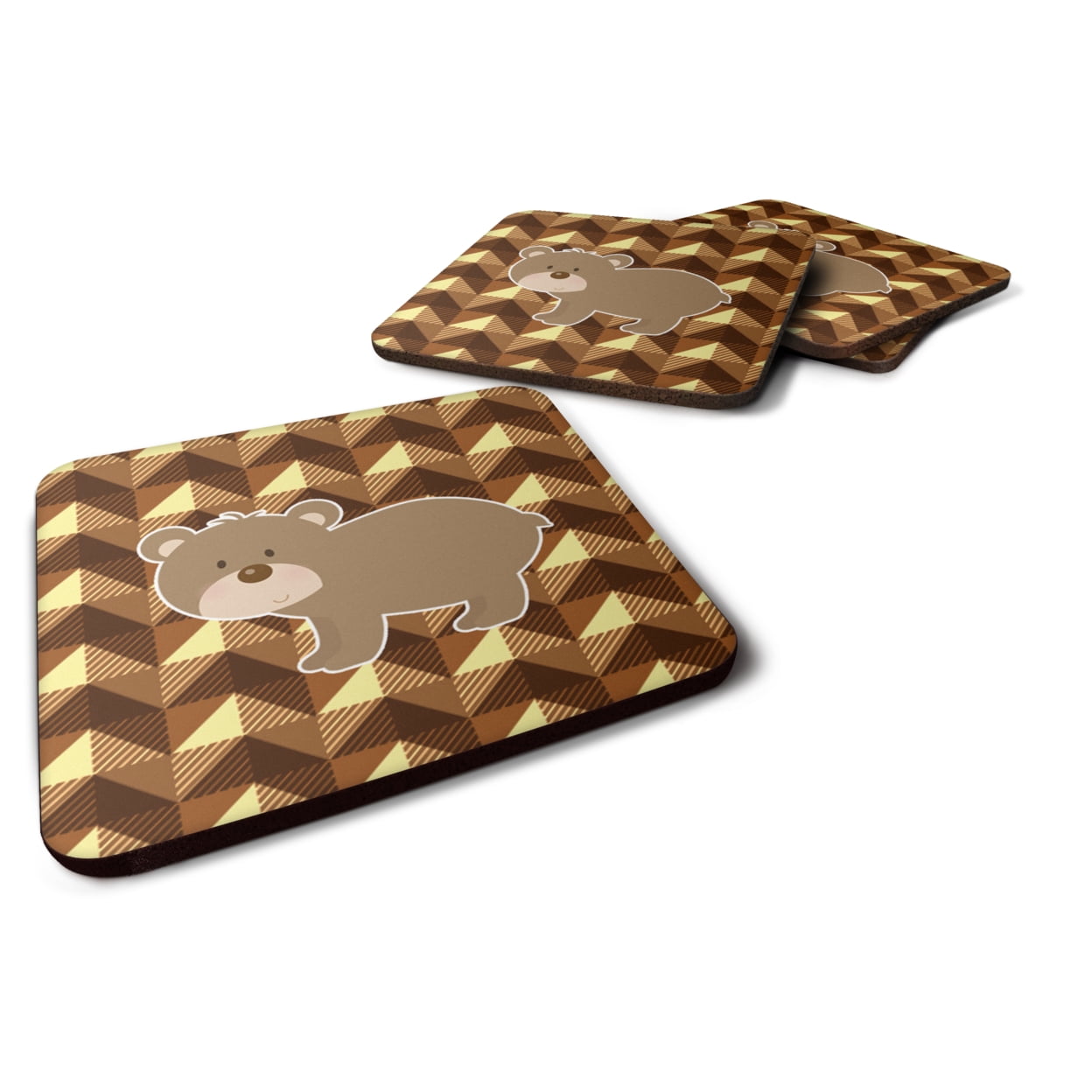 BB7030FC Bear Foam Coasters - Set of 4
