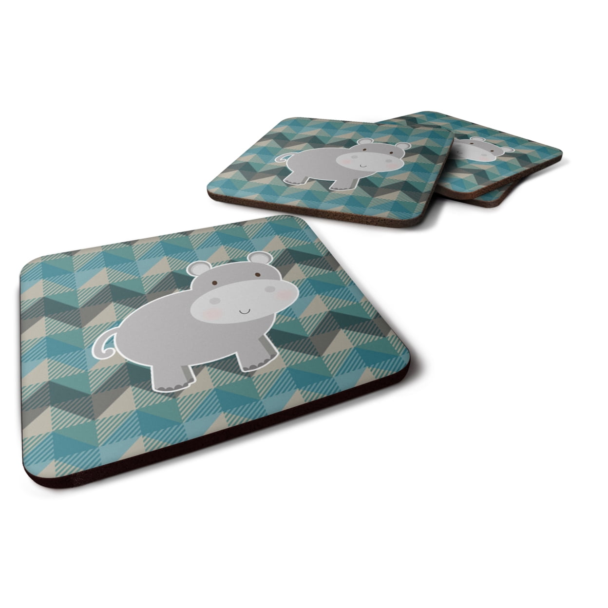 Hippopotamus Foam Coasters - Set of 4