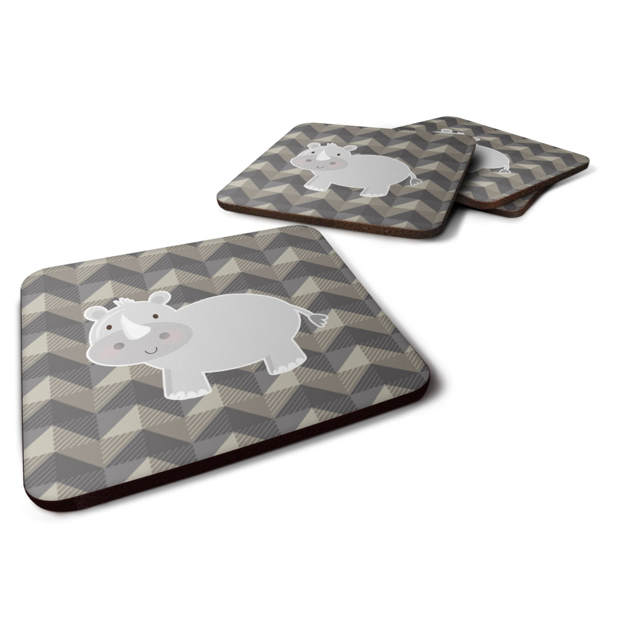 Rhinoceros Foam Coasters - Set of 4