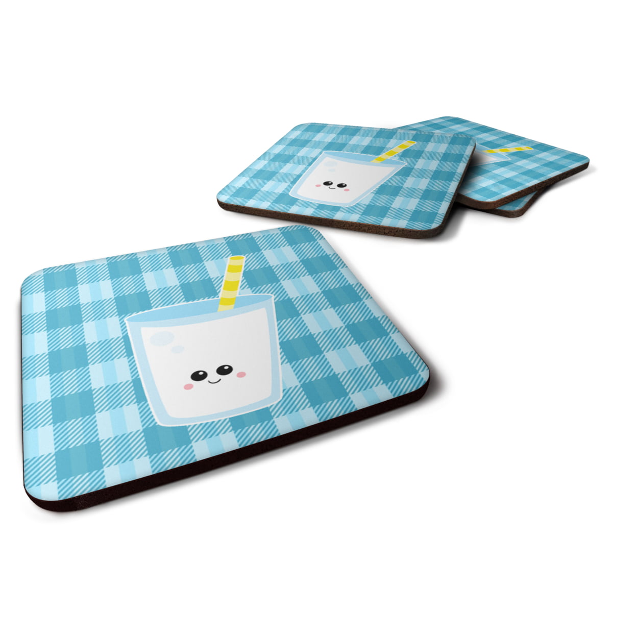 BB7047FC Milk Face Foam Coasters - Set of 4