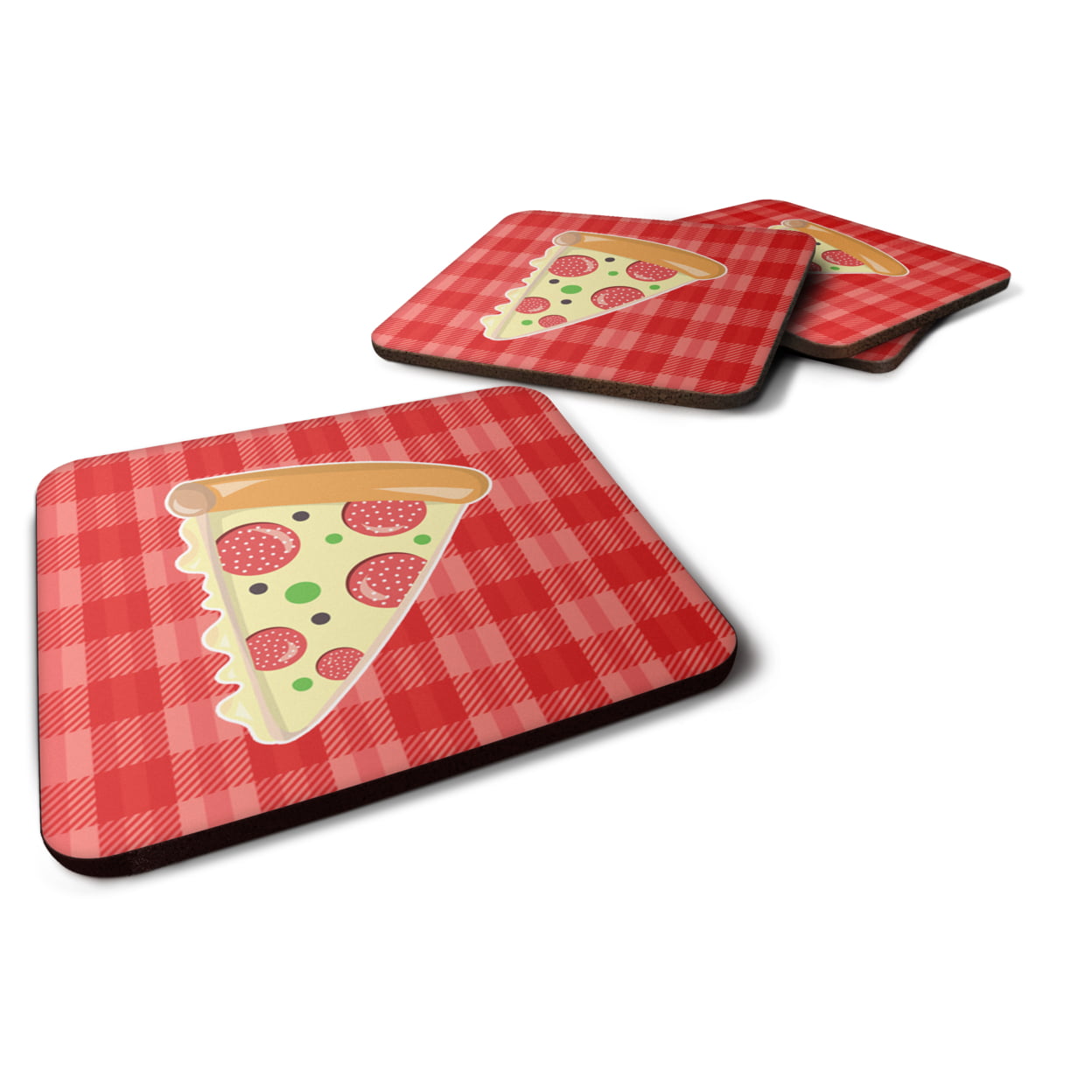 Slice of Pizza Foam Coasters - Set of 4