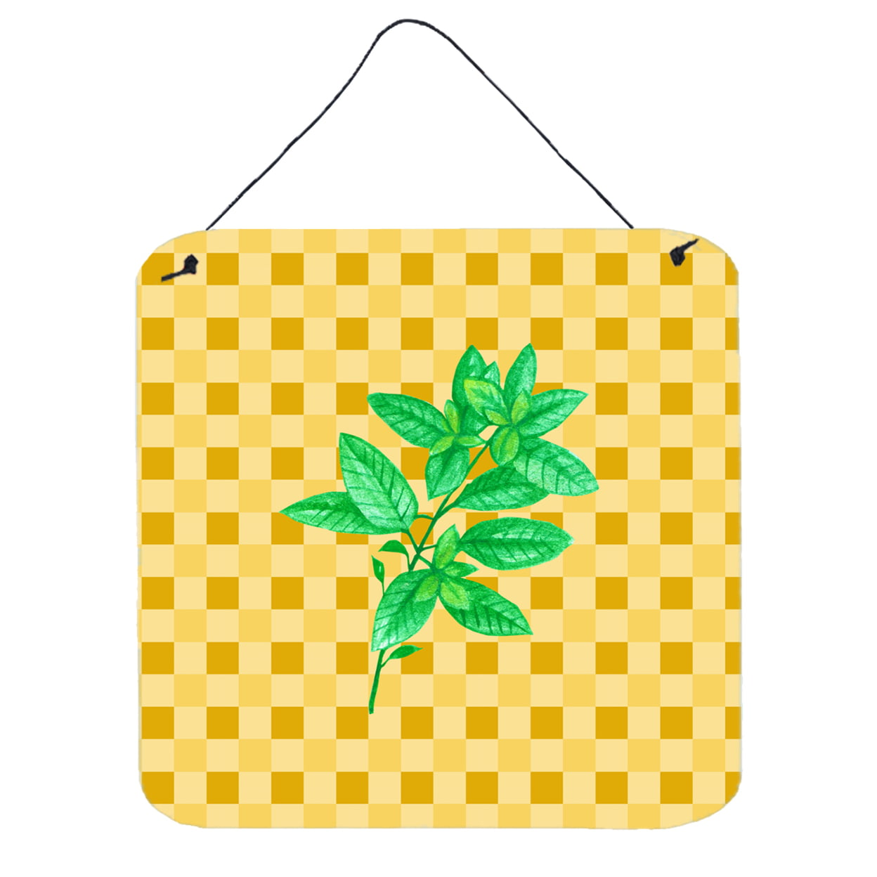 Basil on Basketweave Wall or Door Hanging Prints