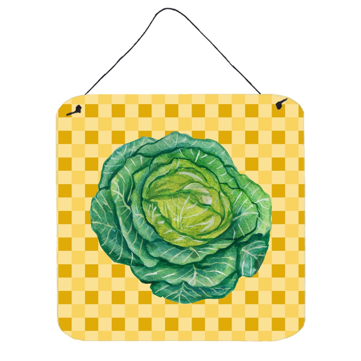 Cabbage on Basketweave Wall or Door Hanging Prints