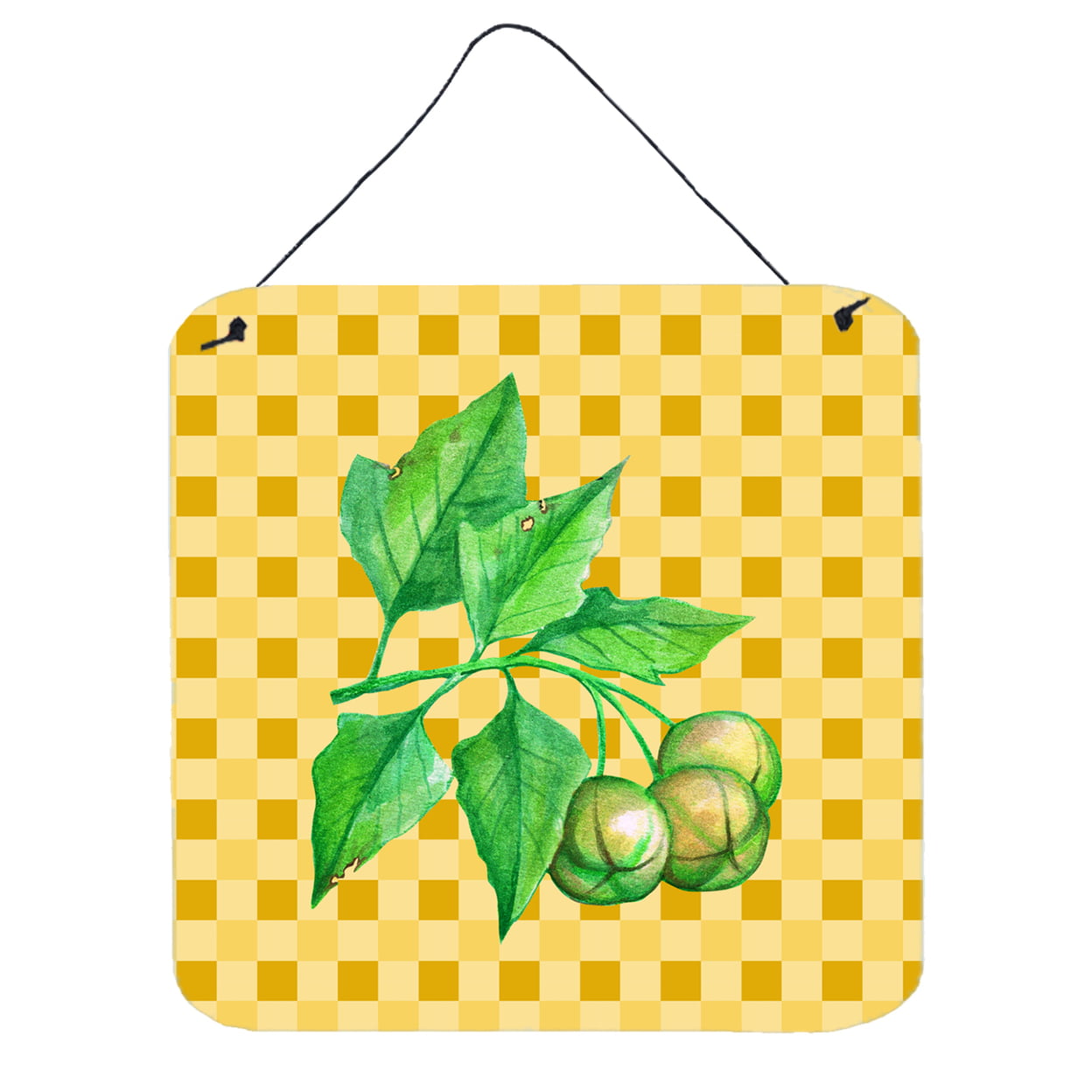Candlenut on Basketweave Wall or Door Hanging Prints