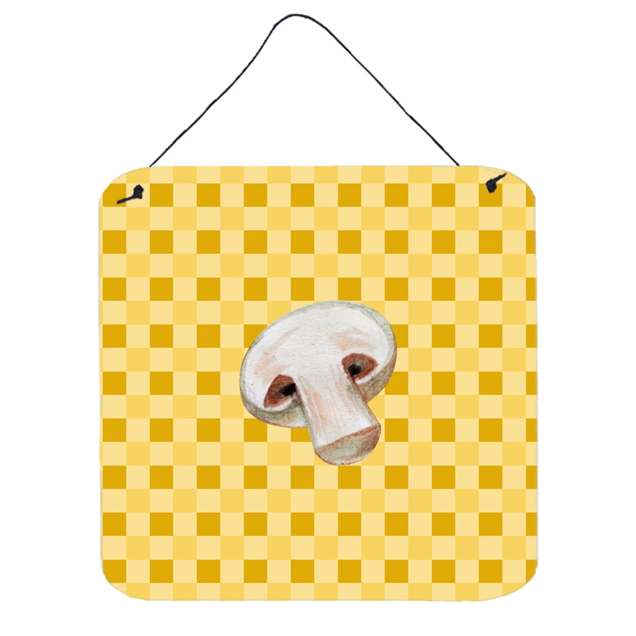 Champignon Mushroom on Basketweave Wall or Door Hanging Prints