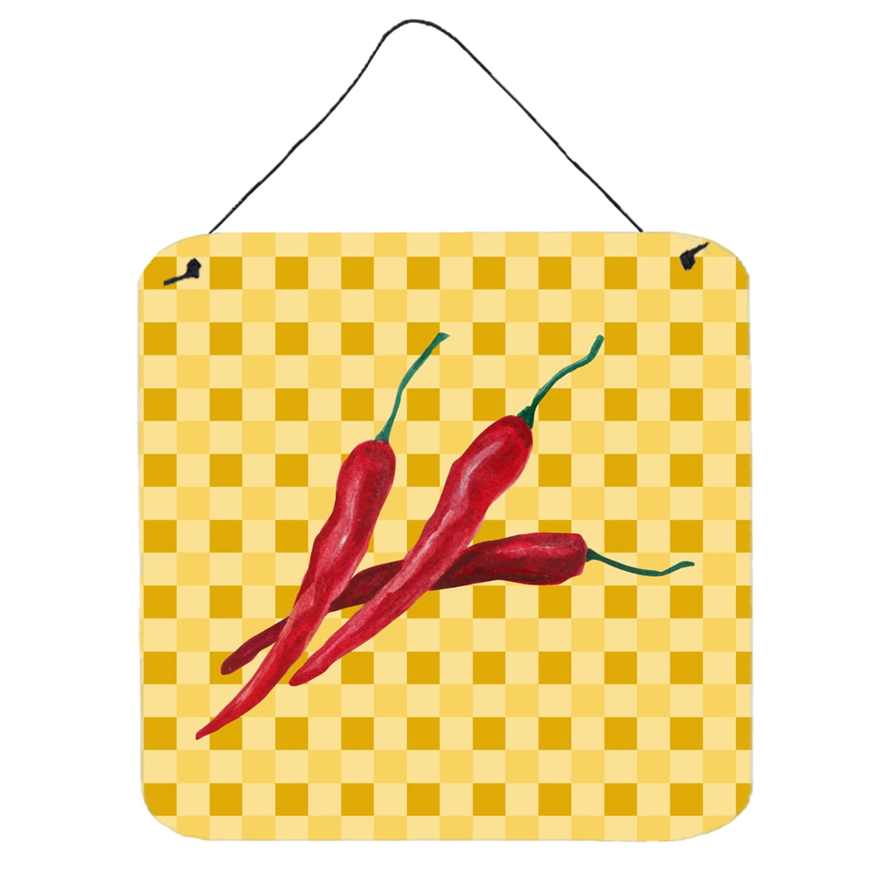 Chili Peppers on Basketweave Wall or Door Hanging Prints