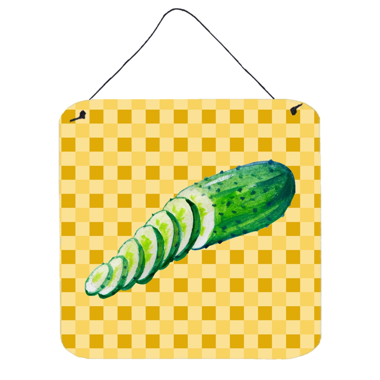 Cucumber on Basketweave Wall or Door Hanging Prints