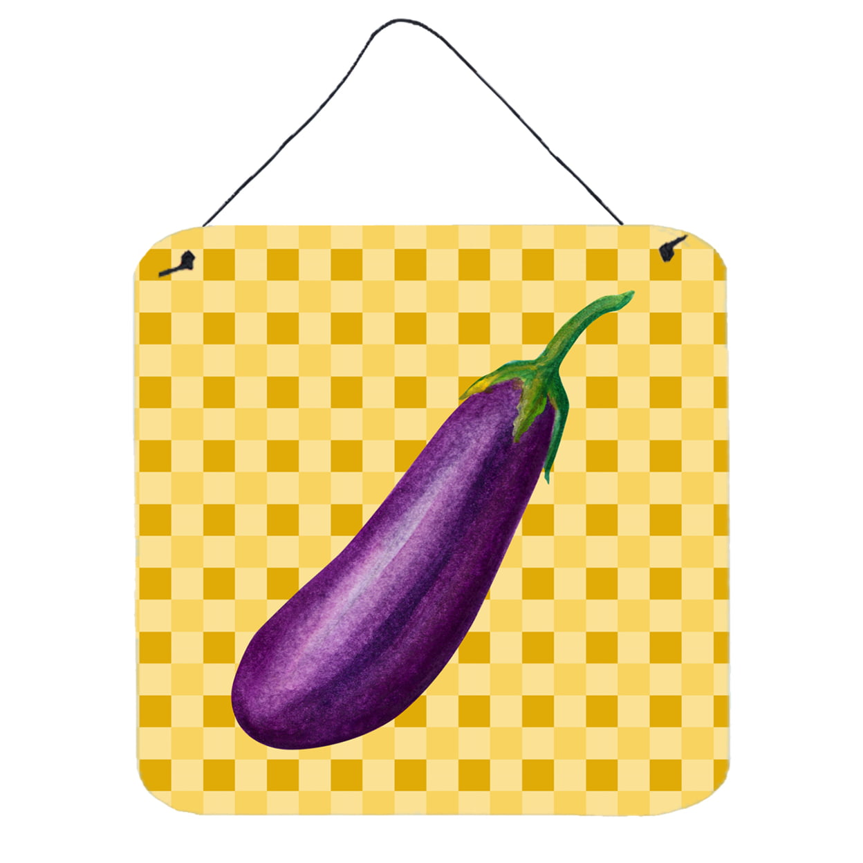 Eggplant on Basketweave Wall or Door Hanging Prints