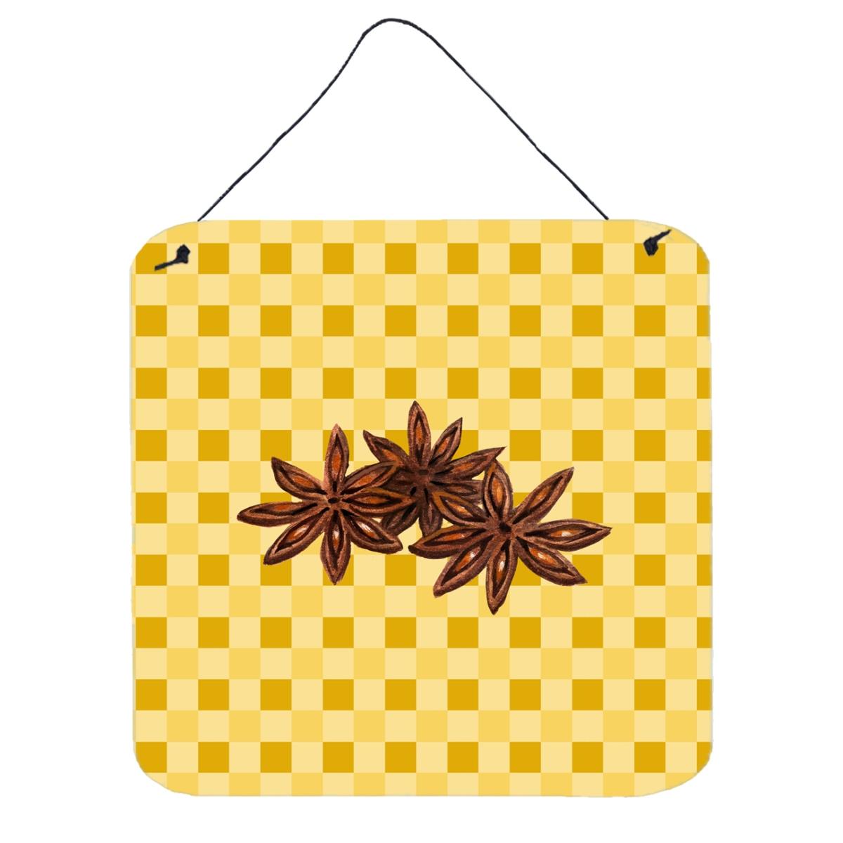 BB7213DS66 Star Anise on Basketweave Wall or Door Hanging Prints
