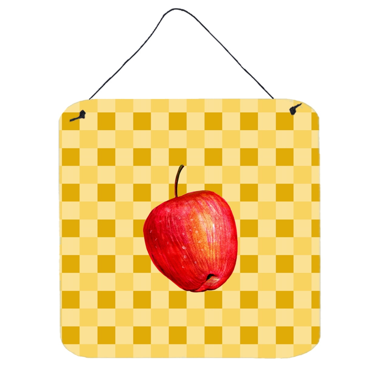 Whole Apple on Basketweave Wall or Door Hanging Prints