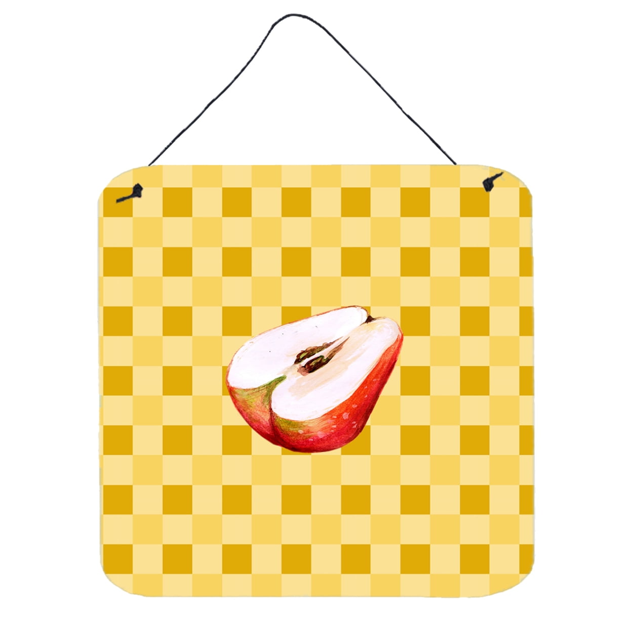 Sliced Apple on Basketweave Wall or Door Hanging Prints