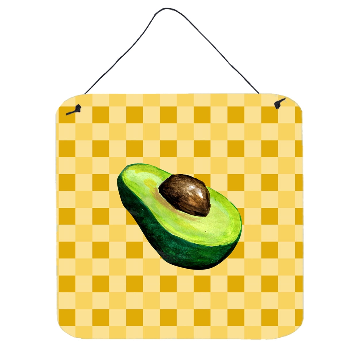 Sliced Avacado on Basketweave Wall or Door Hanging Prints