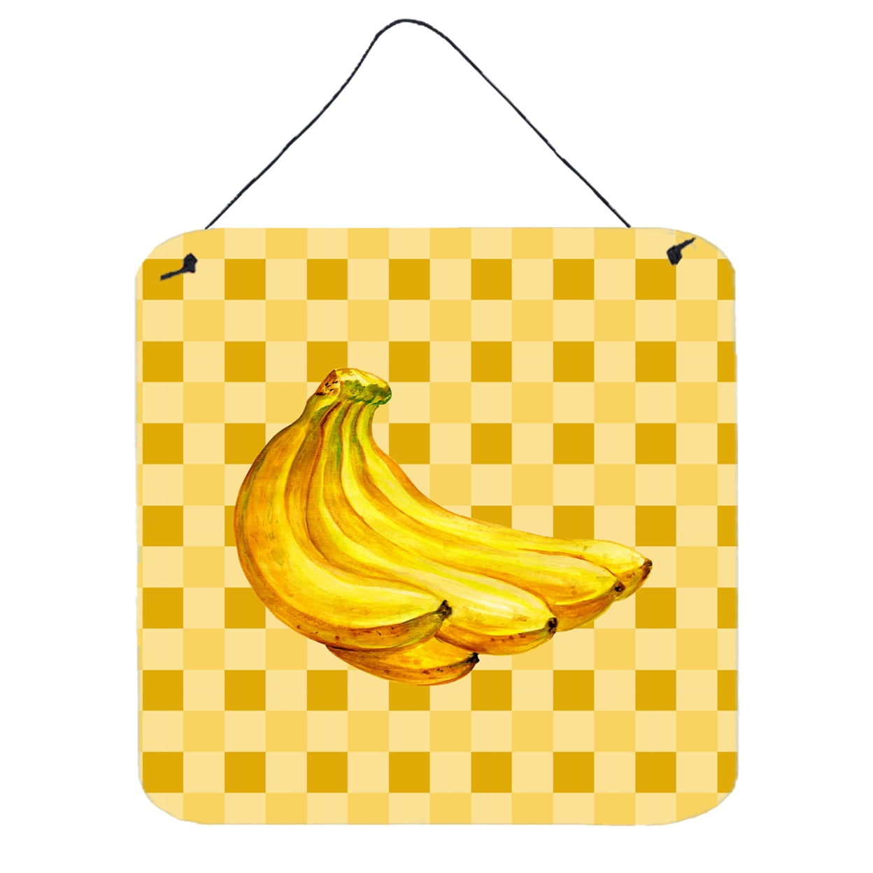 Banana Bunch on Basketweave Wall or Door Hanging Prints