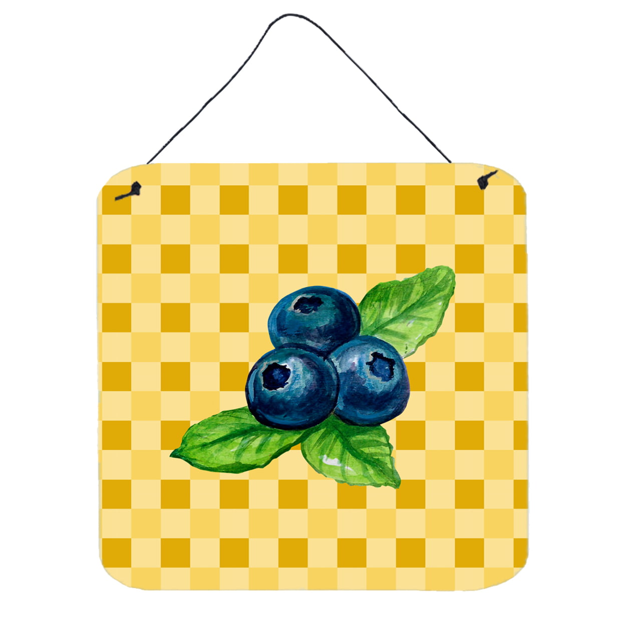 Blueberries on Basketweave Wall or Door Hanging Prints