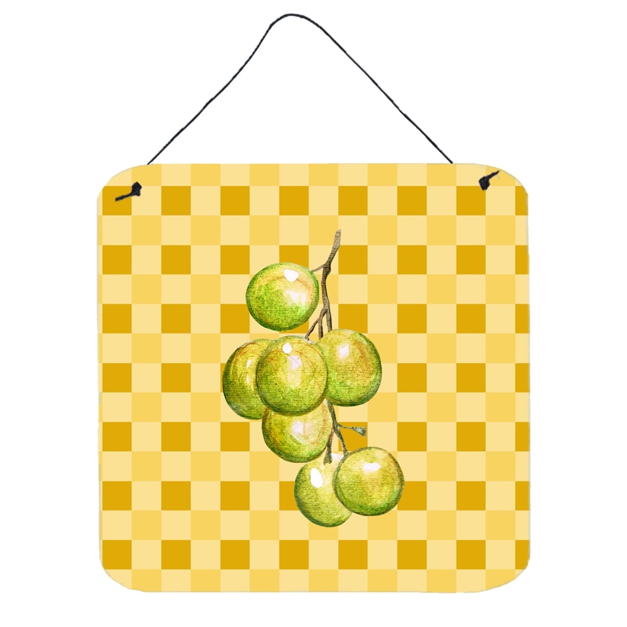 White Grapes on Basketweave Wall or Door Hanging Prints