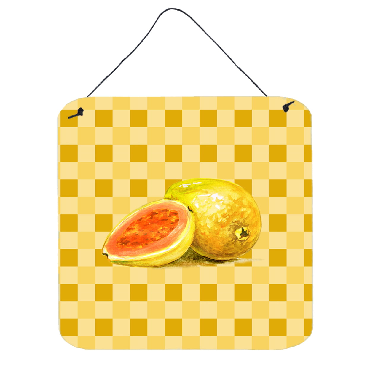 Guava Sliced & Whole on Basketweave Wall or Door Hanging Prints