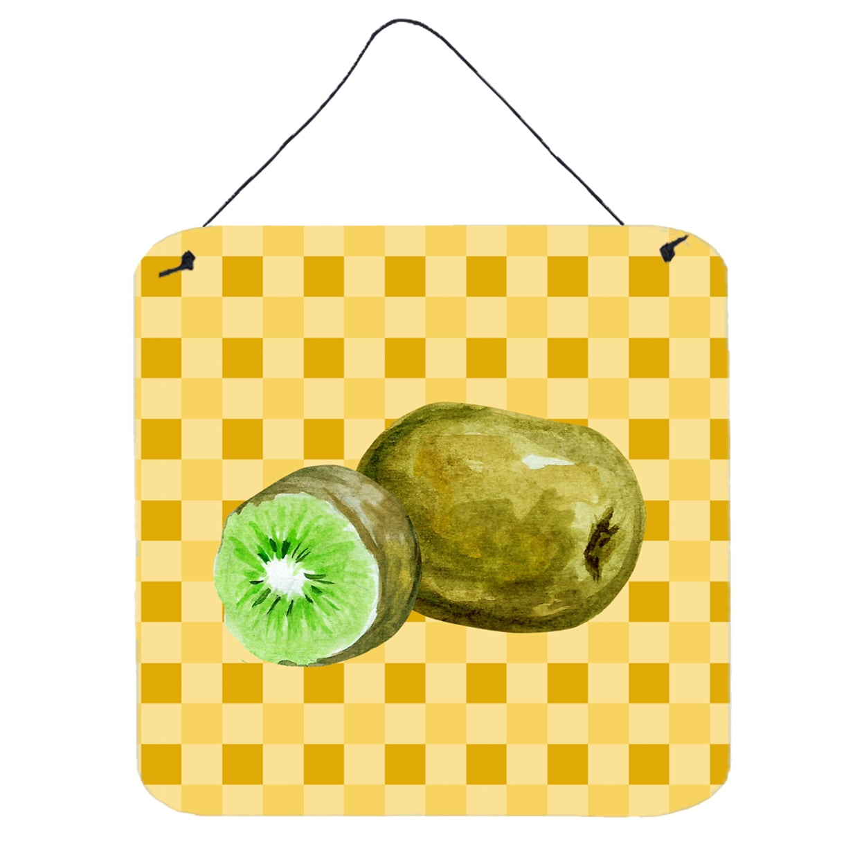 BB7231DS66 Kiwi on Basketweave Wall or Door Hanging Prints