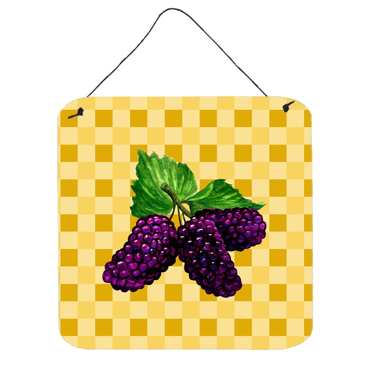 Mulberries on Basketweave Wall or Door Hanging Prints