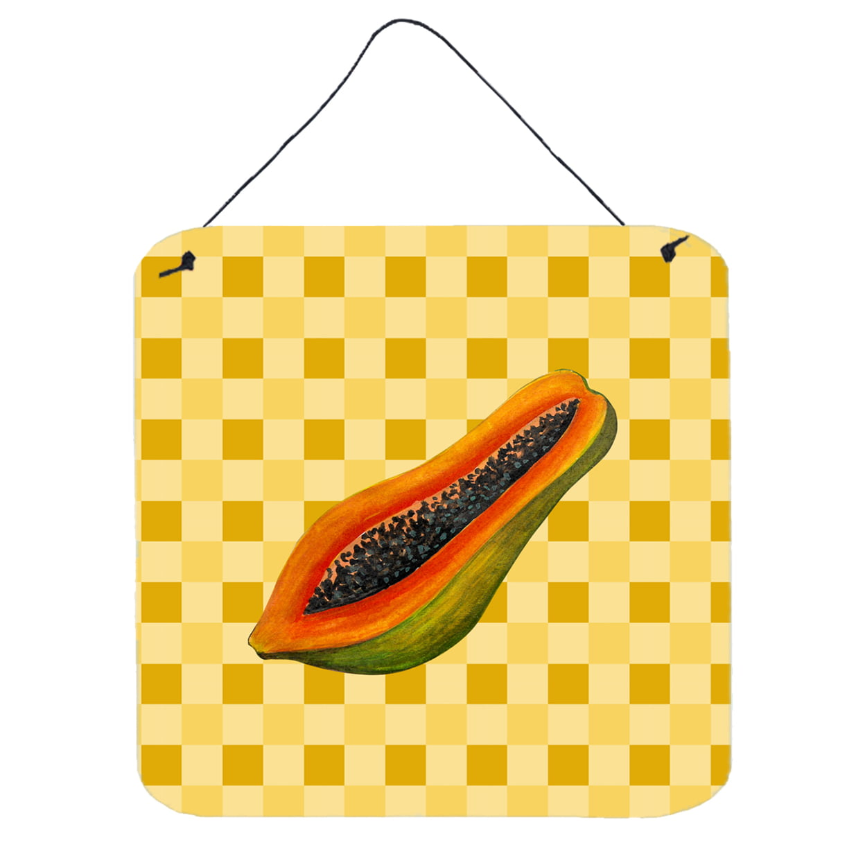 Sliced Papaya on Basketweave Wall or Door Hanging Prints
