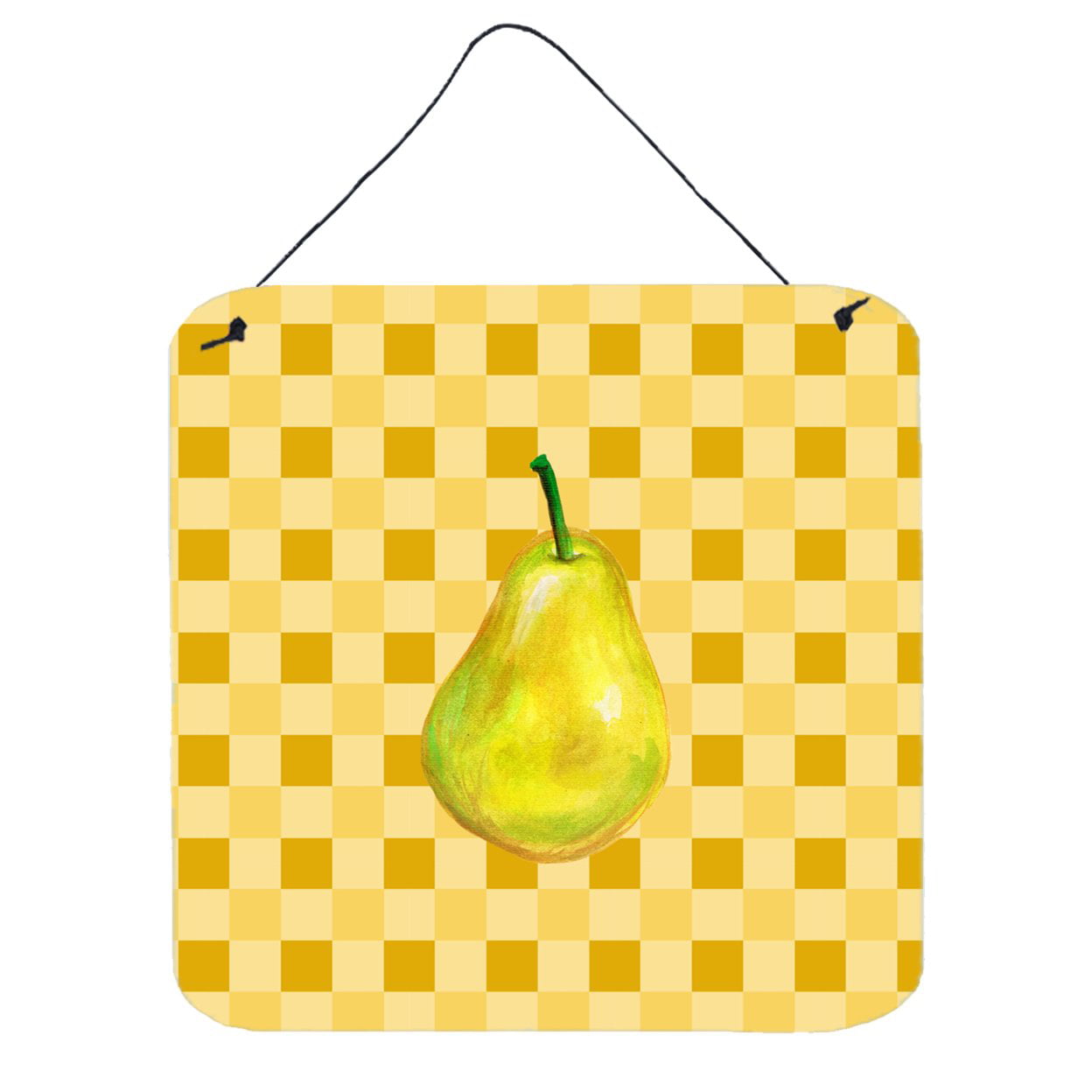 Whole Pear on Basketweave Wall or Door Hanging Prints