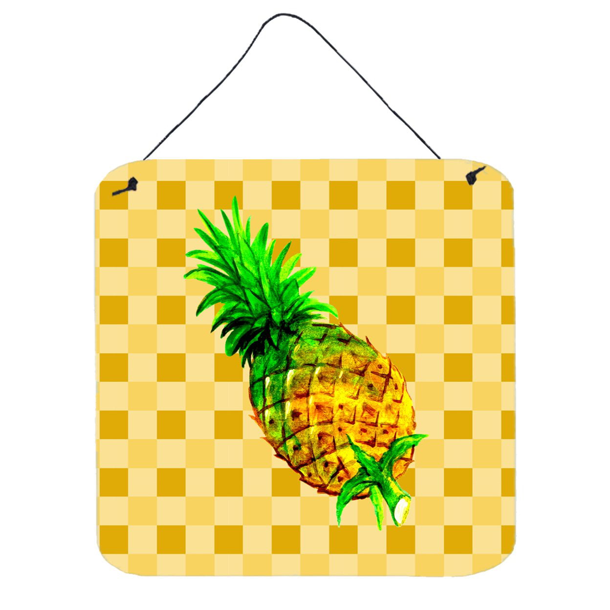 Whole Pineapple on Basketweave Wall or Door Hanging Prints