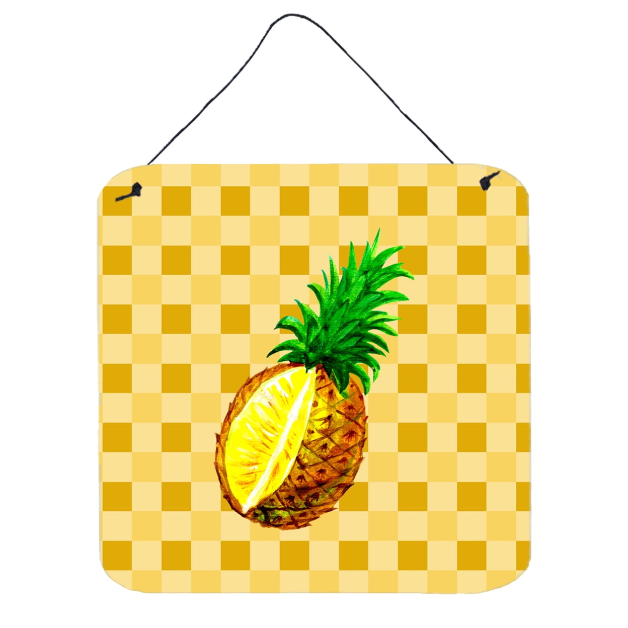 Picture of Carolines Treasures BB7247DS66 Whole Pineapple Cut on Basketweave Wall or Door Hanging Prints