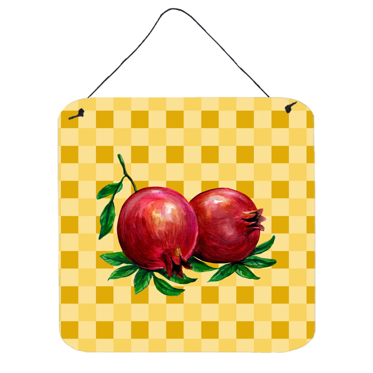Whole Pomegranates on Basketweave Wall or Door Hanging Prints