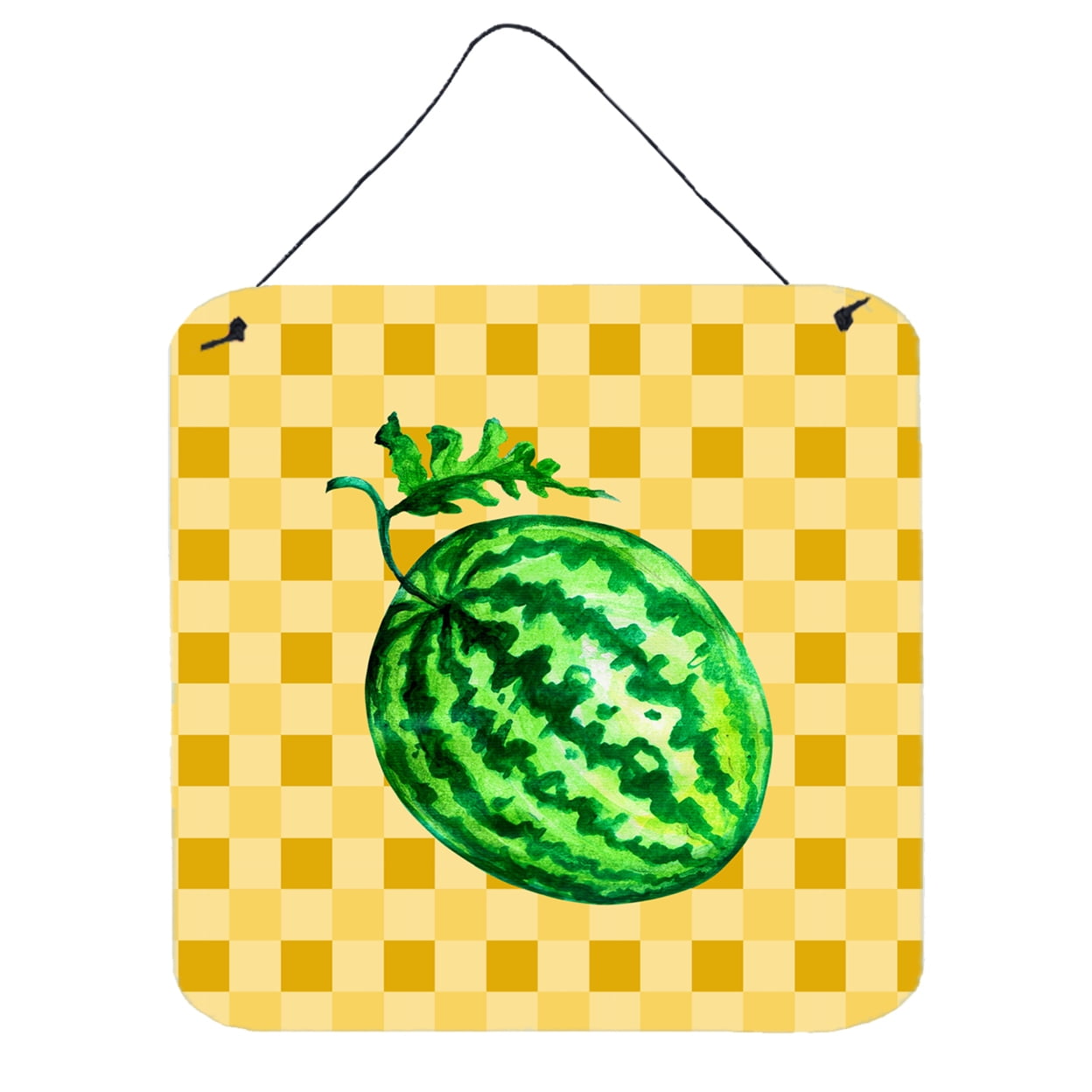 Whole Watermelon on Basketweave Wall or Door Hanging Prints