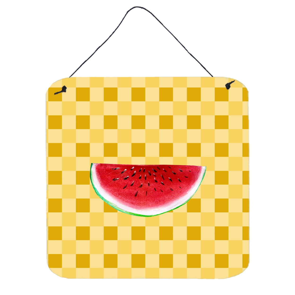 Sliced Watermelon on Basketweave Wall or Door Hanging Prints