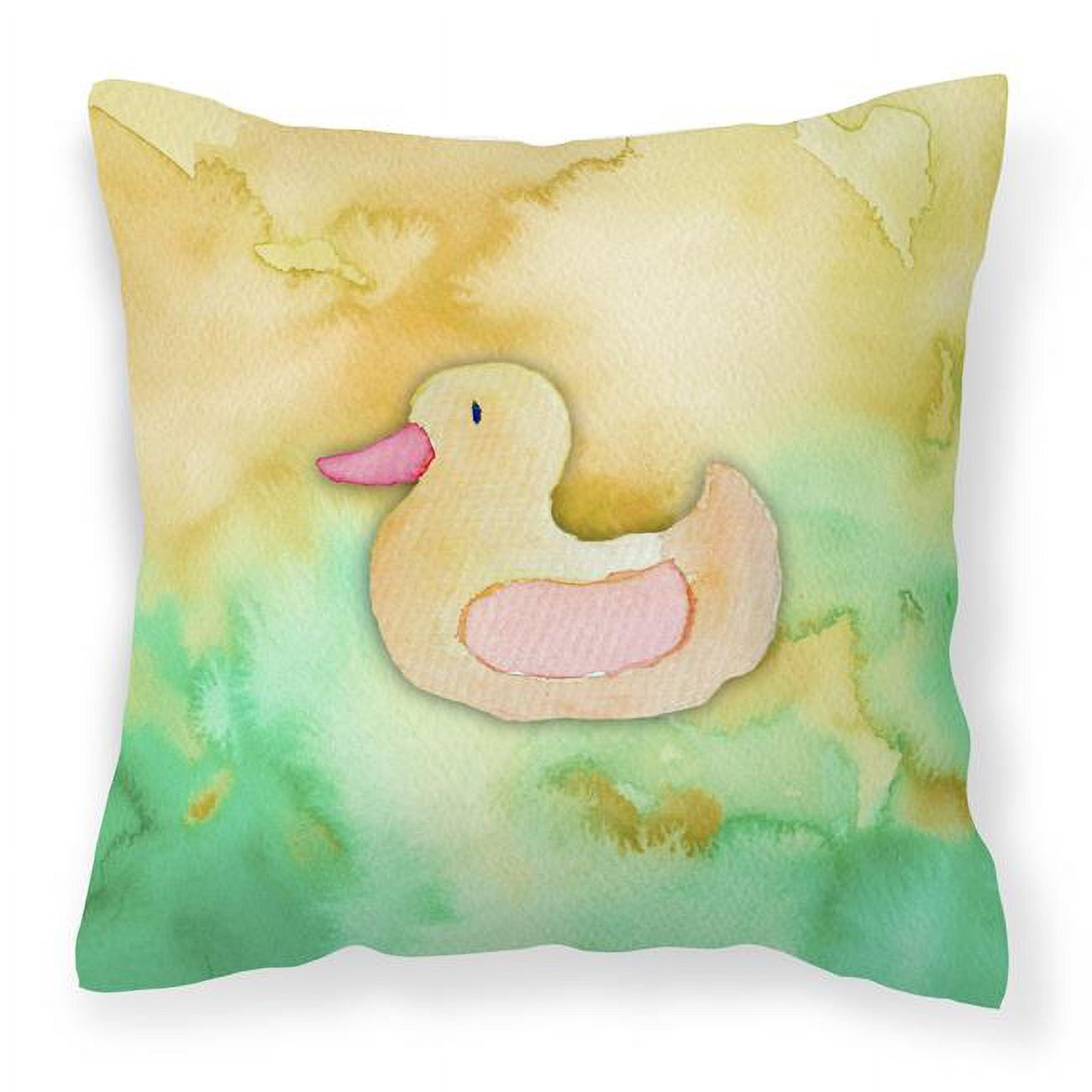 Rubber Duckie Watercolor Fabric Decorative Pillow