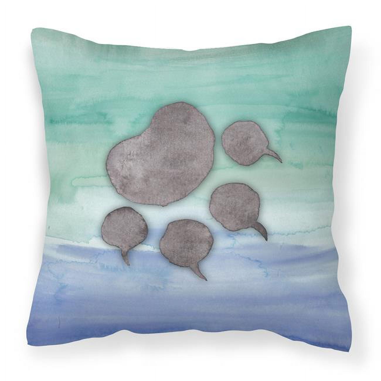 Cat Paw Watercolor Fabric Decorative Pillow