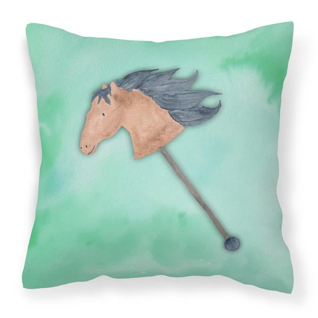 Stick Horse Watercolor Fabric Decorative Pillow