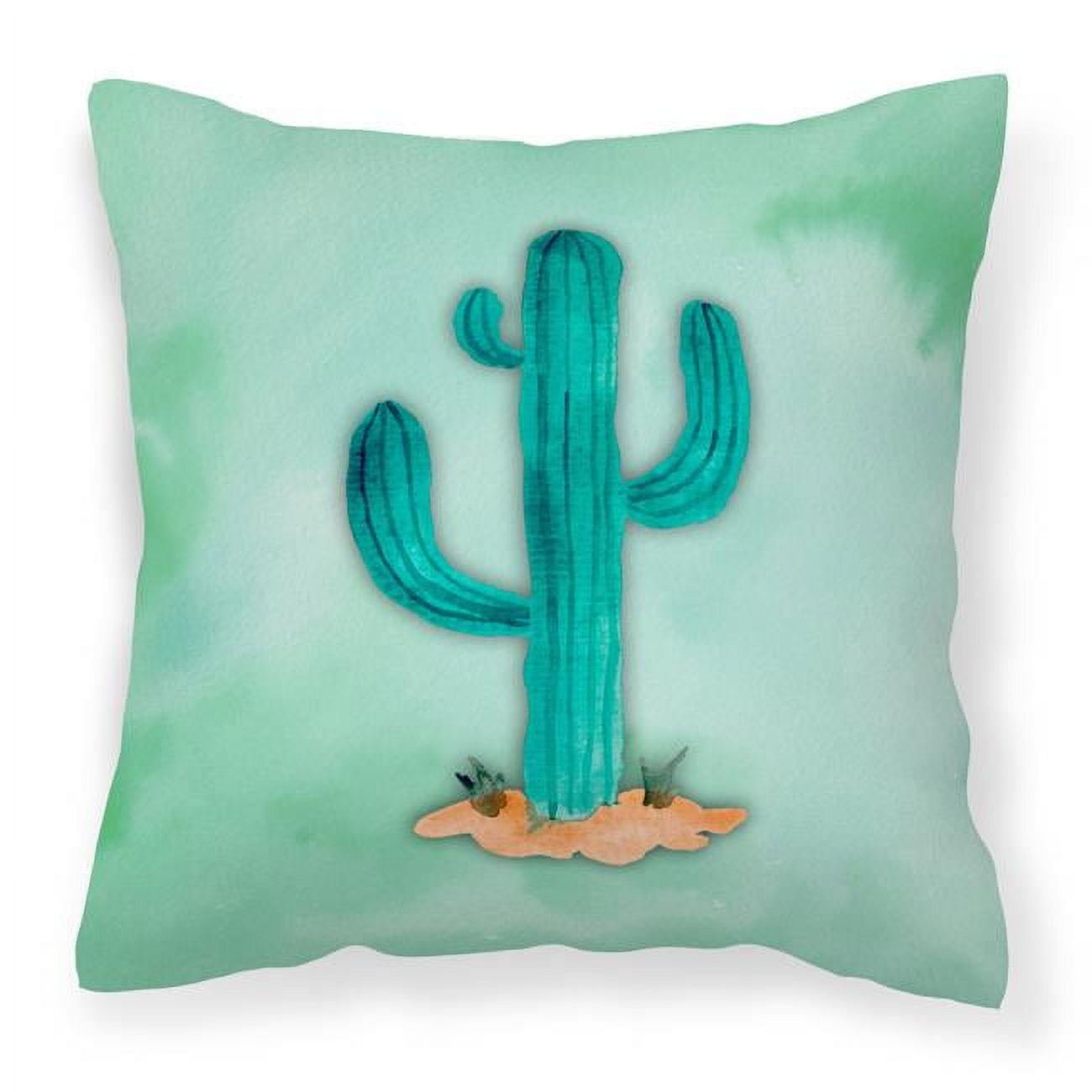 Western Cactus Watercolor Fabric Decorative Pillow