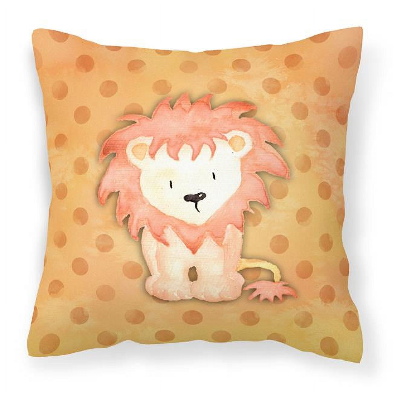 Polkadot Lion Watercolor Fabric Decorative Pillow