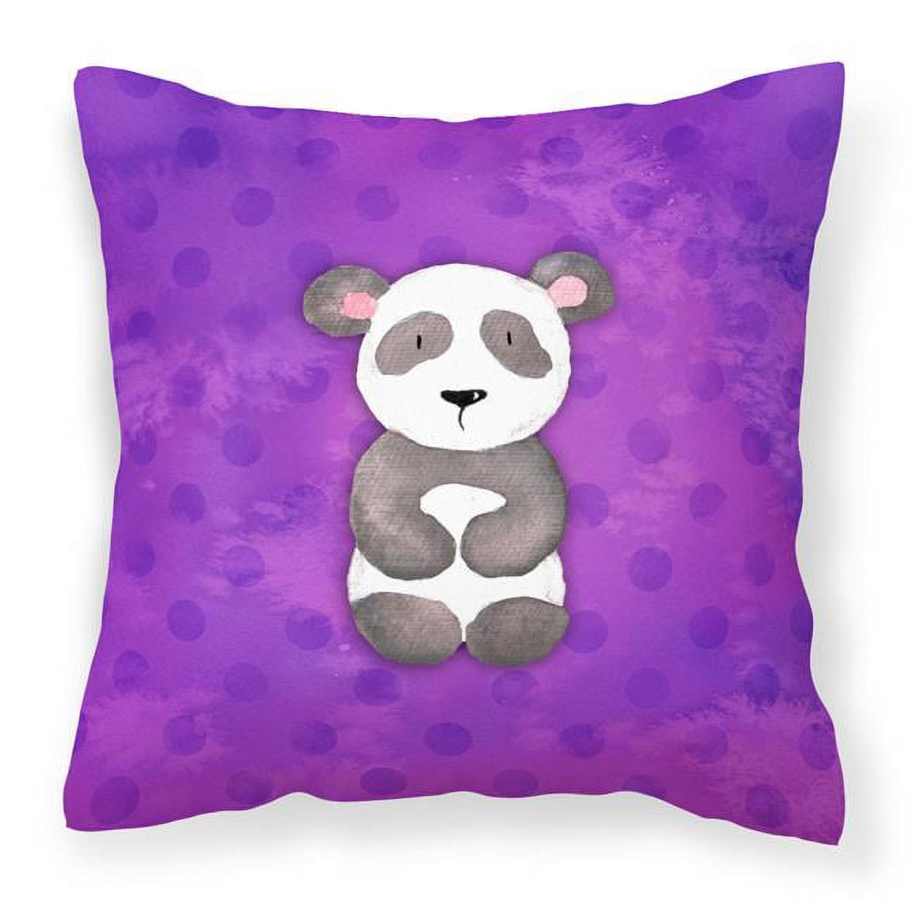 Polkadot Panda Bear Watercolor Fabric Decorative Pillow