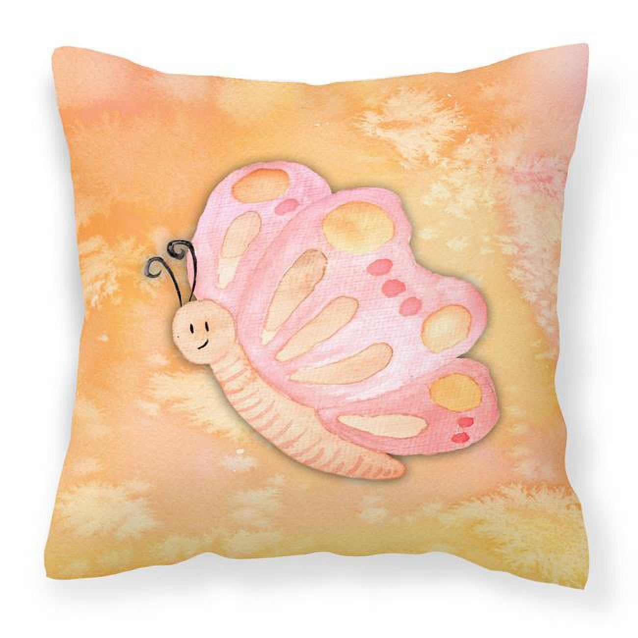 Butterfly Watercolor Fabric Decorative Pillow