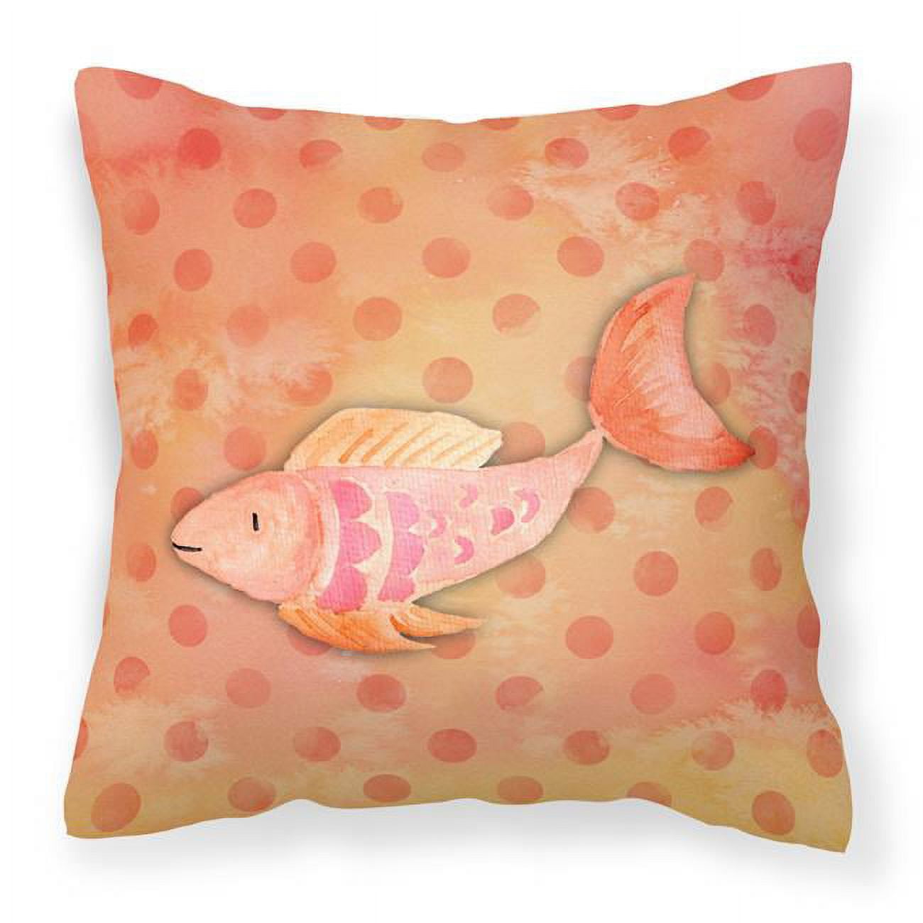 Orange Fish Watercolor Fabric Decorative Pillow
