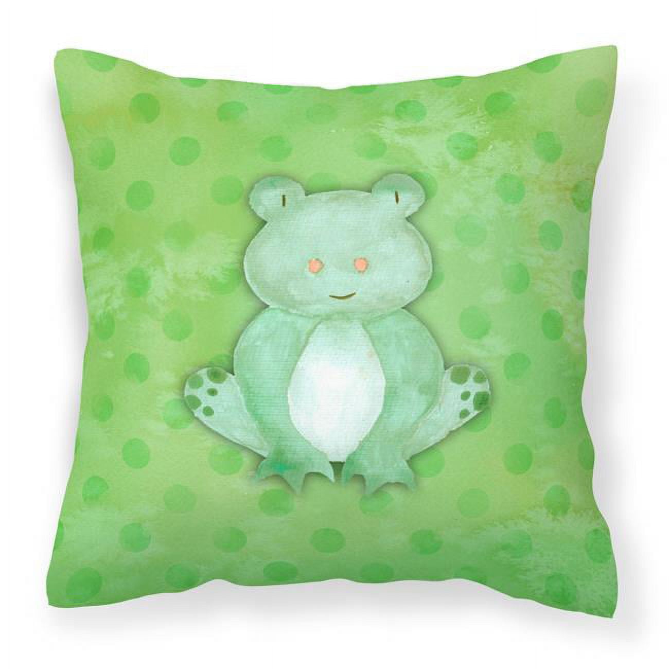 Polkadot Frog Watercolor Fabric Decorative Pillow