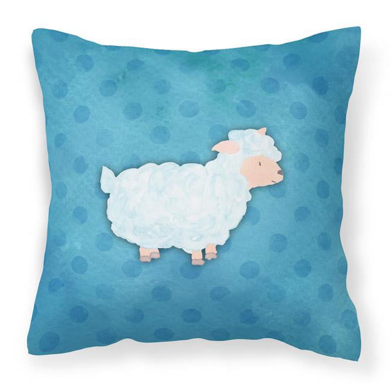 Polkadot Sheep Lamb Watercolor Fabric Decorative Pillow