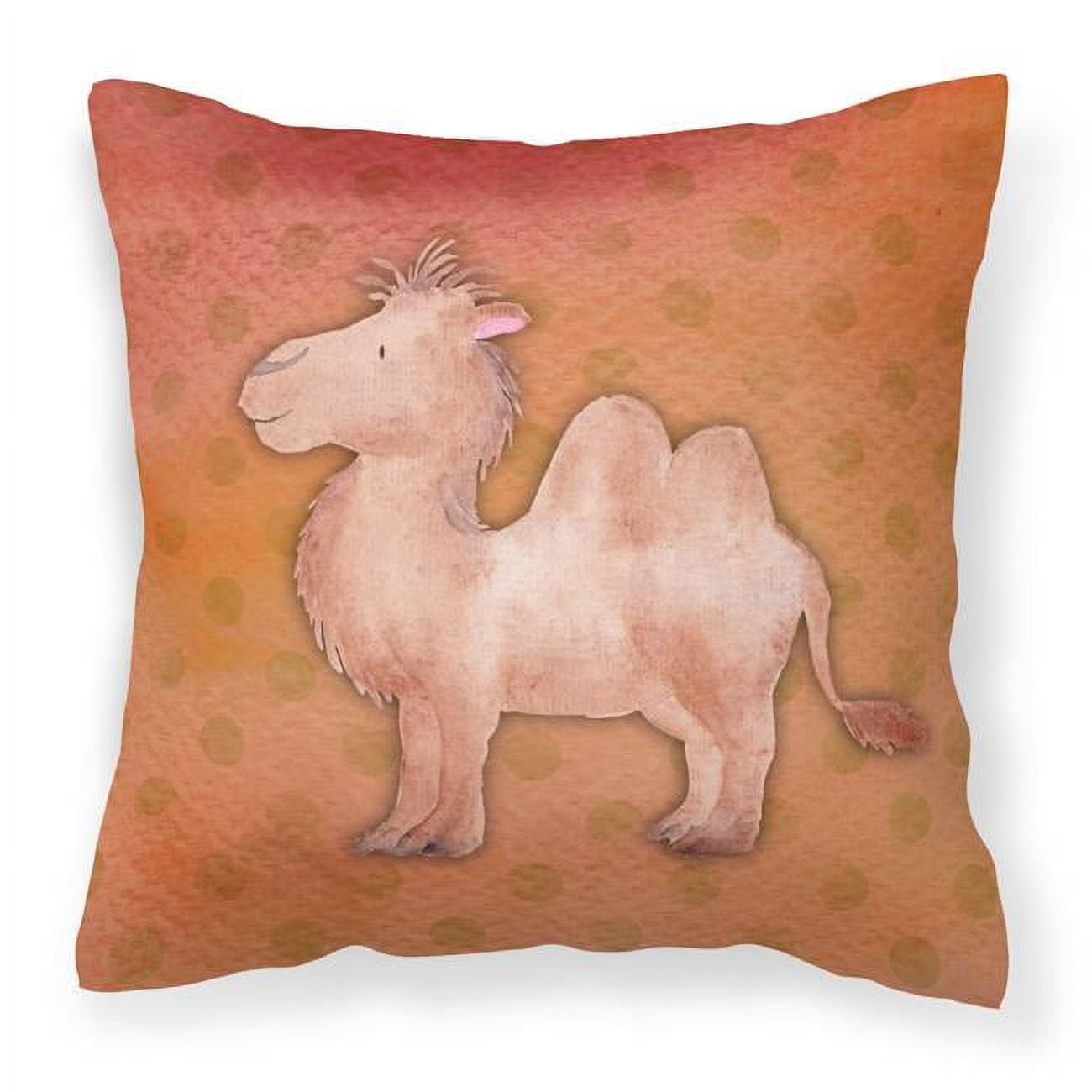 Polkadot Camel Watercolor Fabric Decorative Pillow