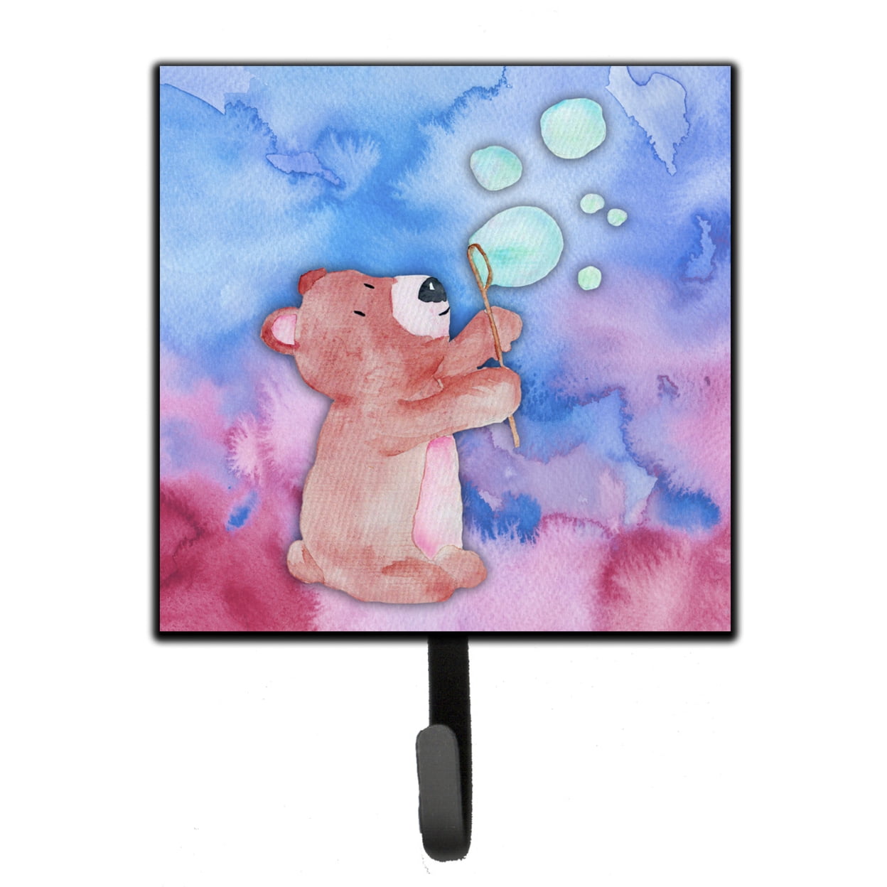 Bear & Bubbles Watercolor Leash or Key Holder