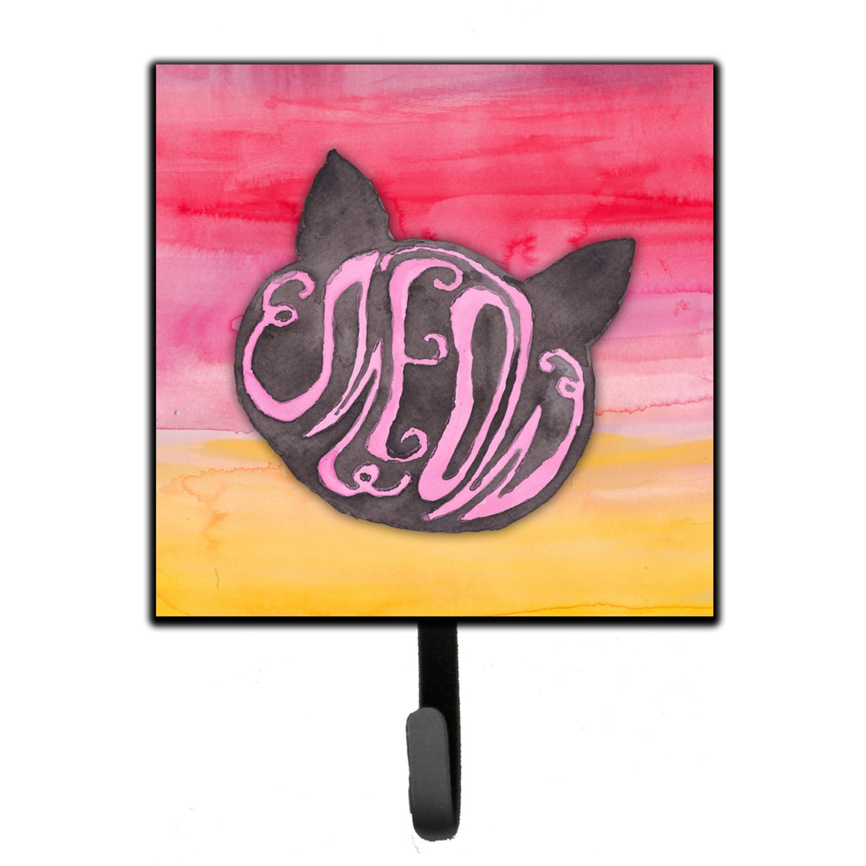 Cat Face Meow Watercolor Leash or Key Holder