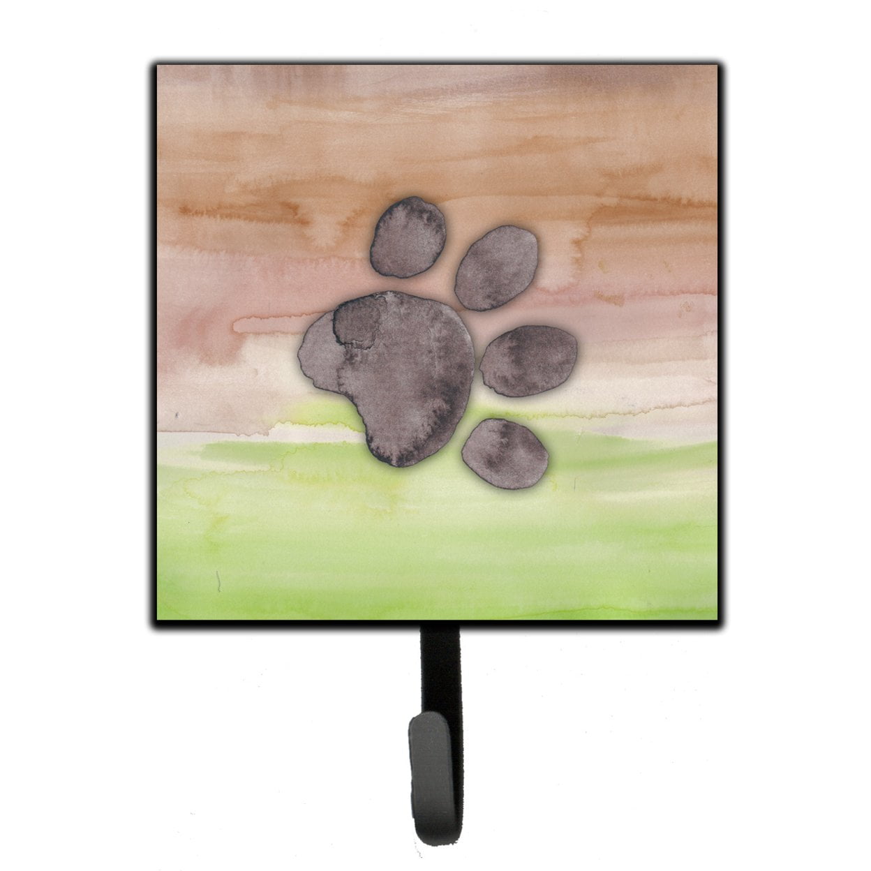 Dog Paw Watercolor Leash or Key Holder