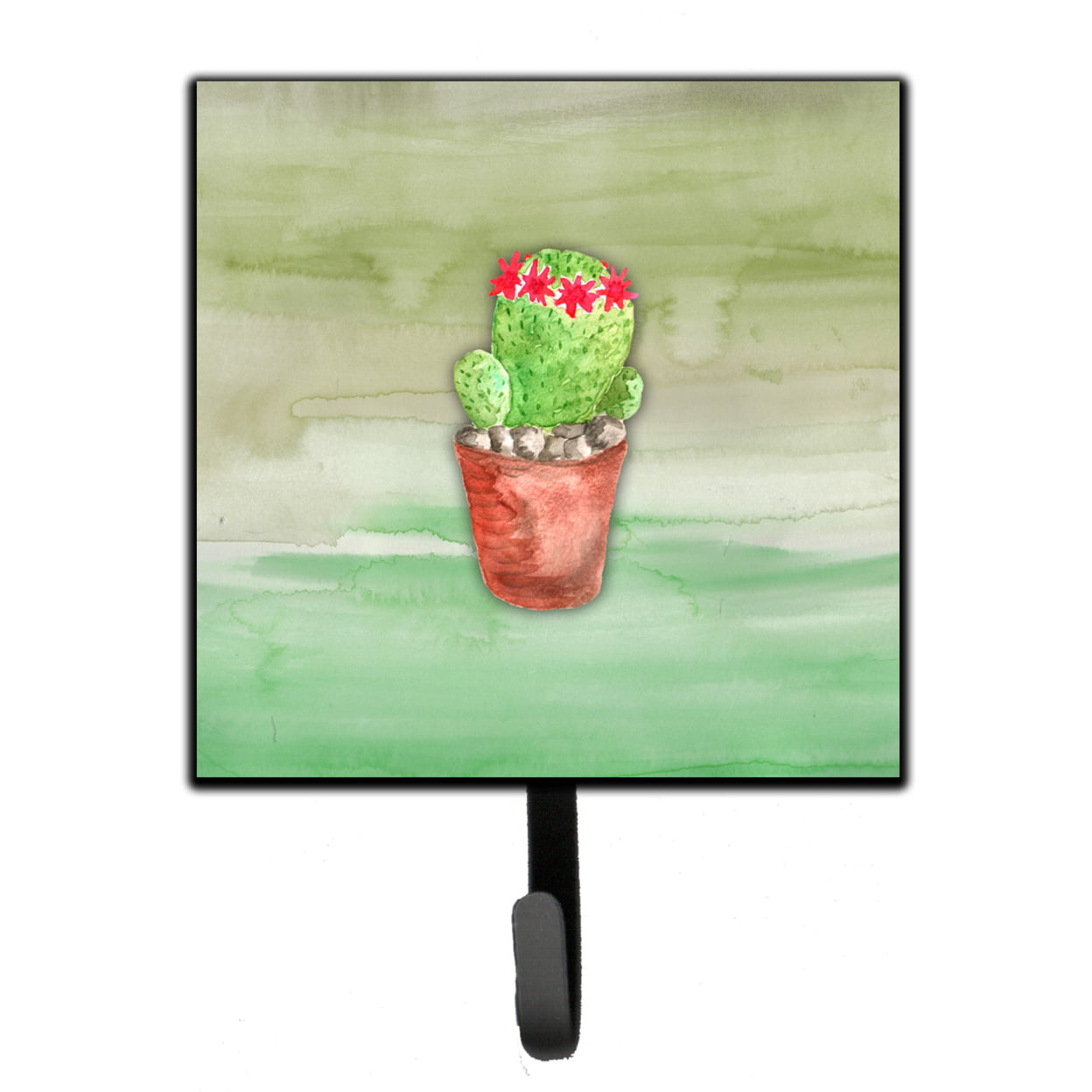 Cactus Green Watercolor Leash or Key Holder