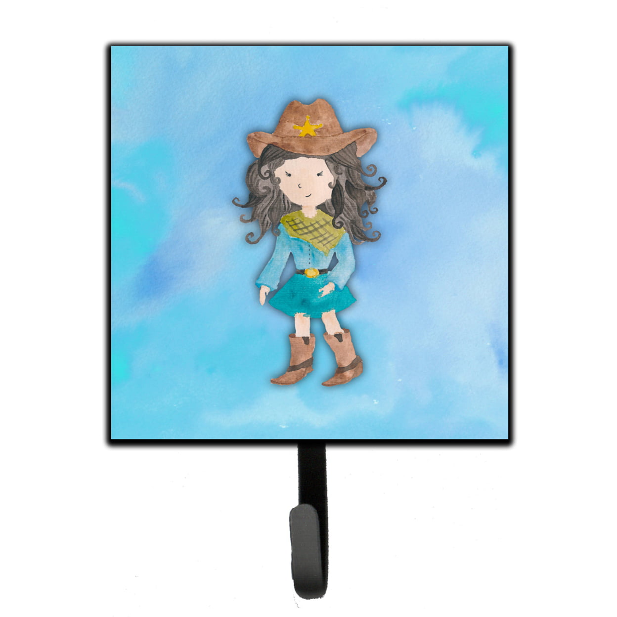 Cowgirl Watercolor Leash or Key Holder