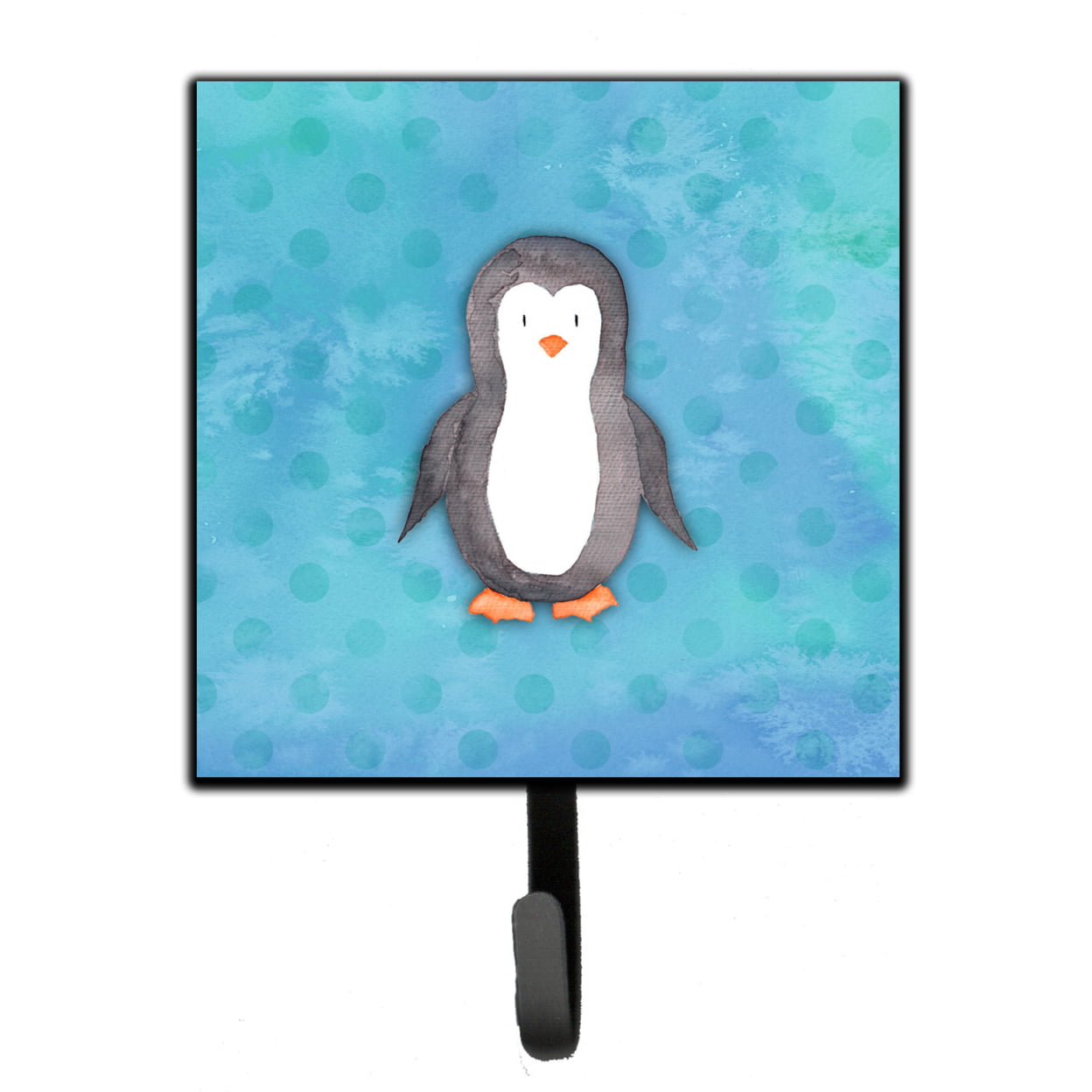 Polkadot Penguin Watercolor Leash or Key Holder