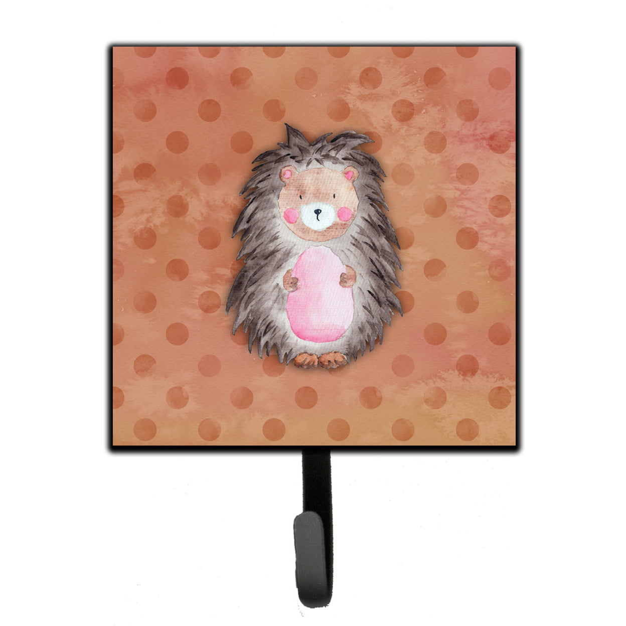 Polkadot Hedgehog Watercolor Leash or Key Holder
