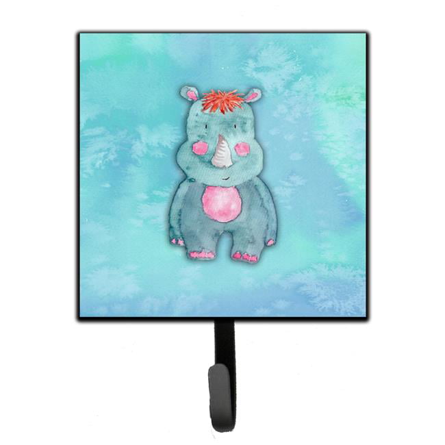 Rhinoceros Watercolor Leash or Key Holder